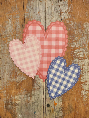 Red Gingham Heart Card