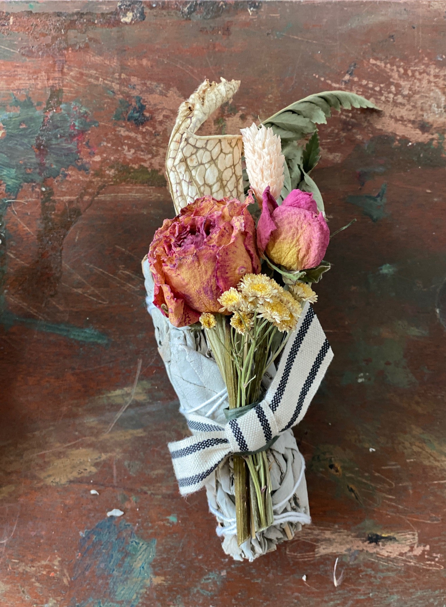 Mini Dried Flower Bouquet / Mini Bouquet / Small Dried Floral Arrangement /  Dried Flower Bunch -/Dried Flowers -/Gift Add on