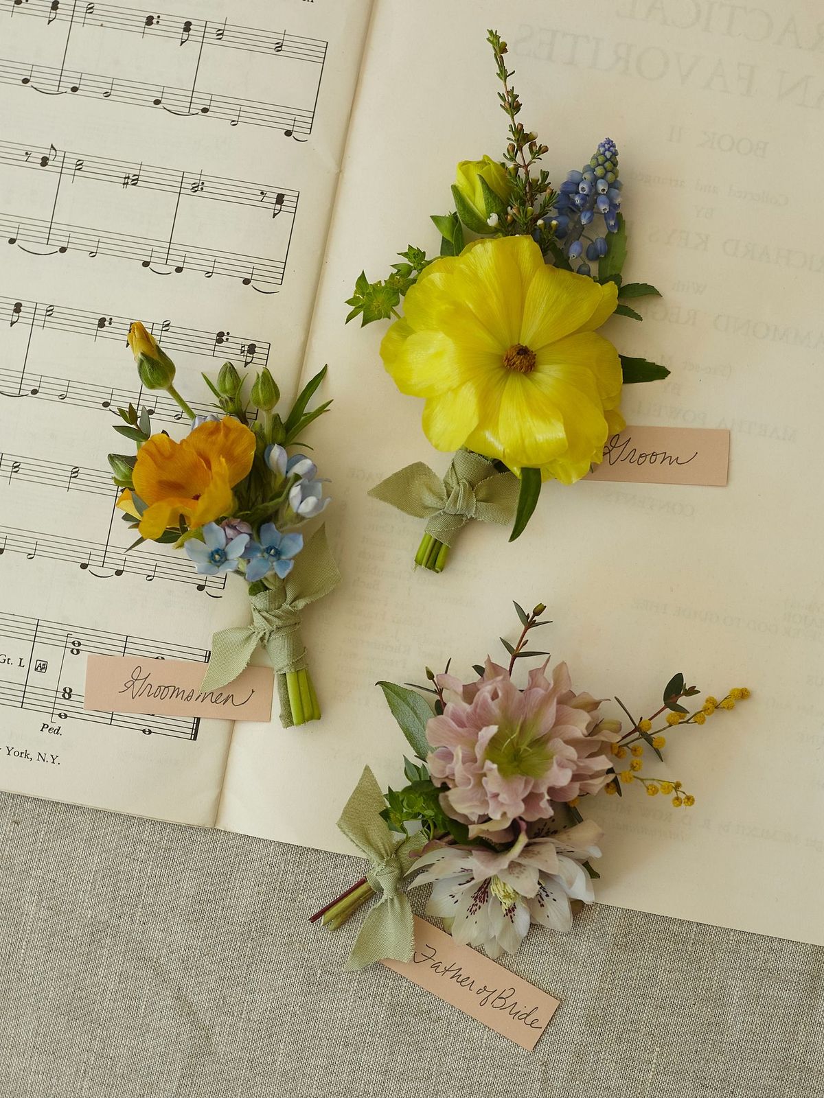 Whimsy Boutineer Artful Whimsy Boutonnière, Groomsmen - Walter Pine Floral Studio