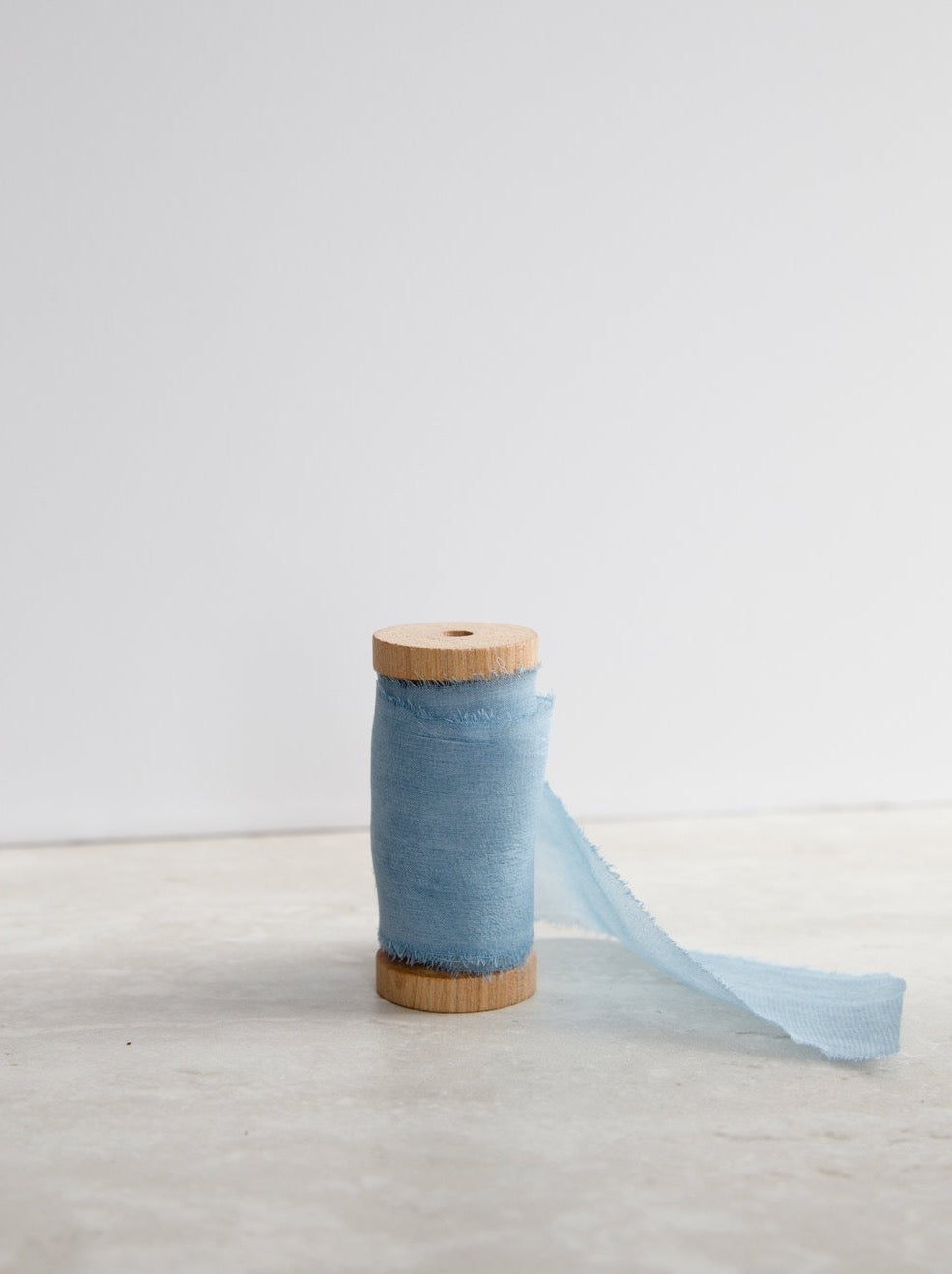 Silk Chiffon Ribbon, Light Indigo