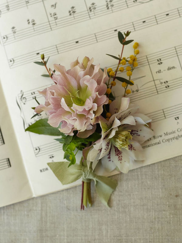 Artful Whimsy Boutonnière, Groomsmen - Walter Pine Floral Studio