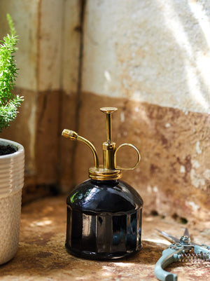 Black Glass & Brass Mister