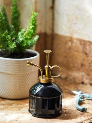 Black Glass & Brass Mister