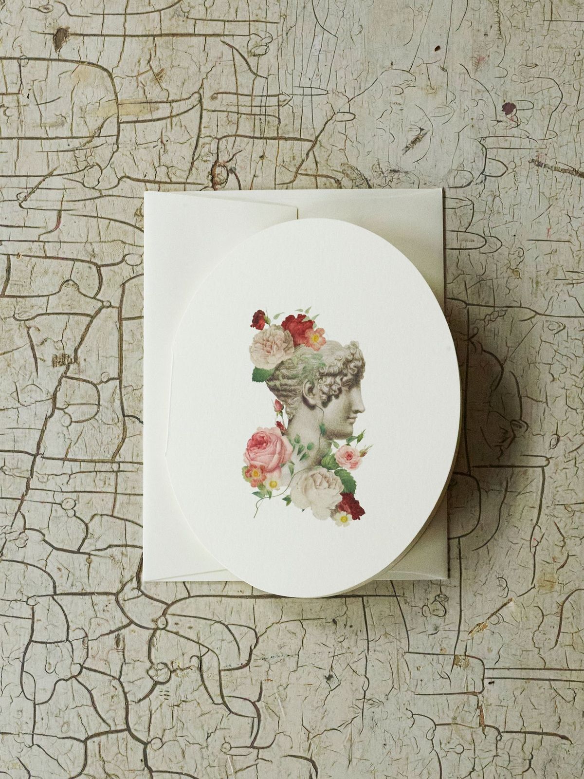 Rose Oval Card