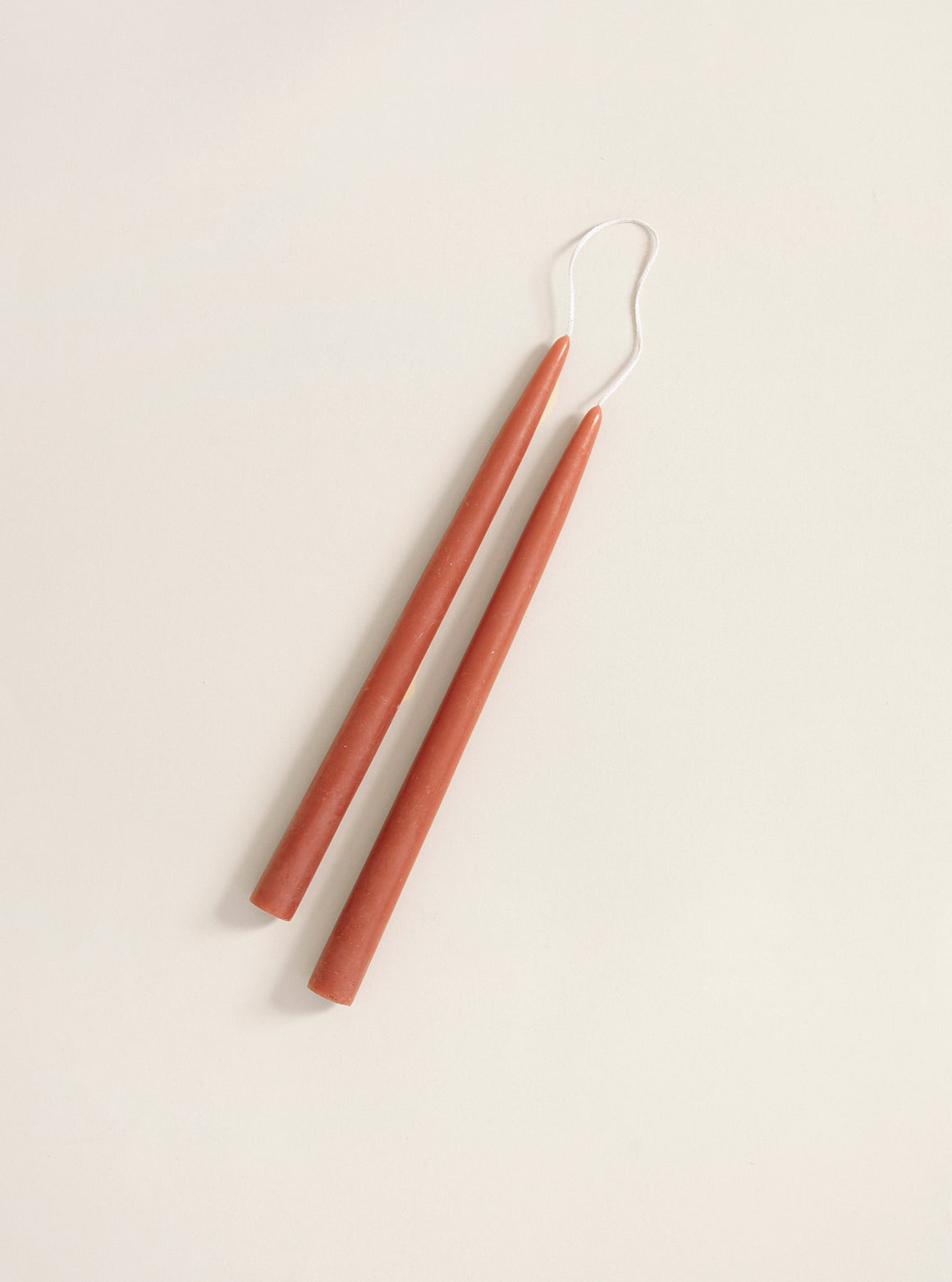 Dipped Taper Candles, Clay 12in