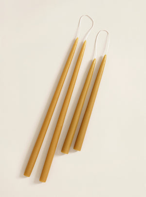 Dipped Taper Candles, Miel