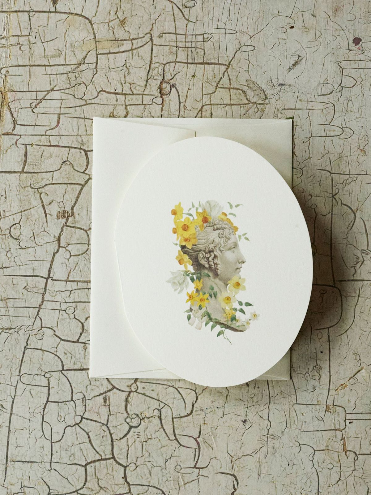 Narcissus Oval Card