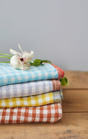 Two-Tone Gingham Towel, Yellow